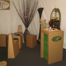 Mobilier de stand sur-mesure et personnalisé en carton