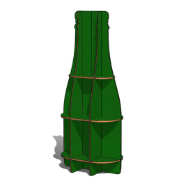Projet de présentoir-étagère pour bouteilles de champagne