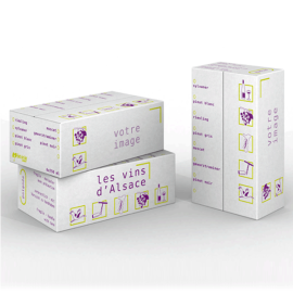 Identité graphique pour gamme d'emballage pour vins